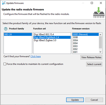 How-To-Select-Protocol-And-Firmware-In-Digi's-XCTU